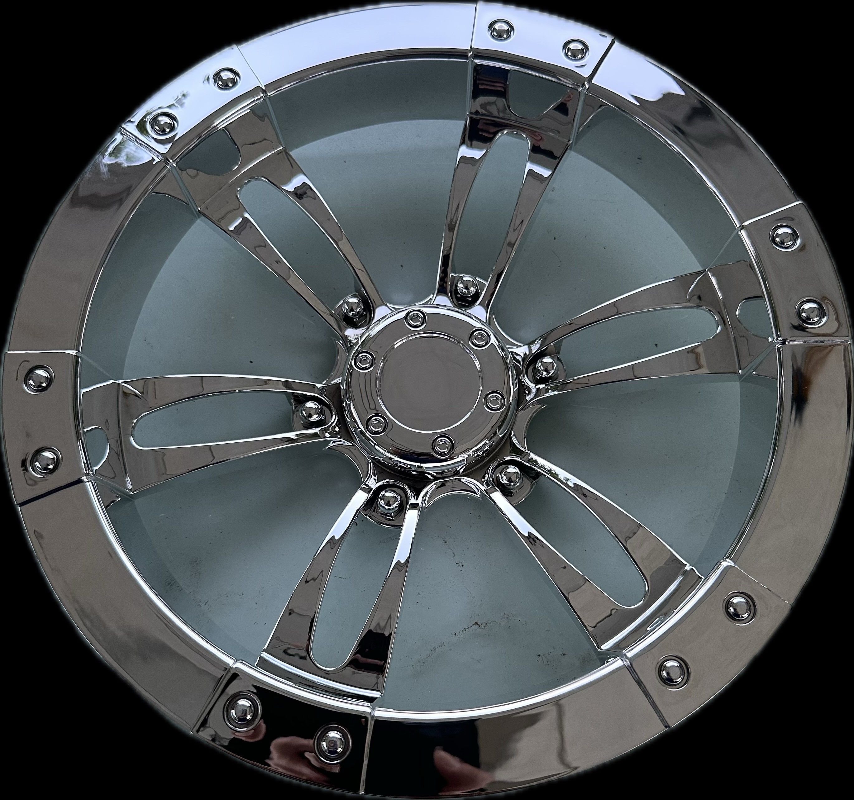 10" chrome hubcaps